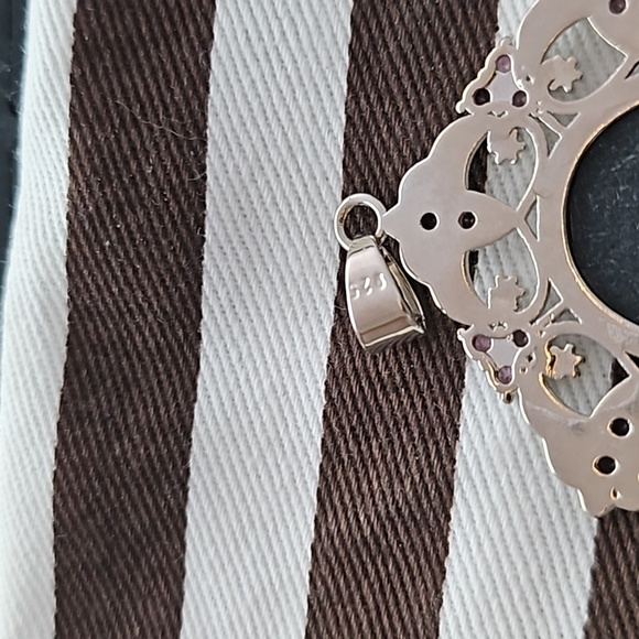 Large Sterling Silver Brown Cameo - Picture 3 of 3